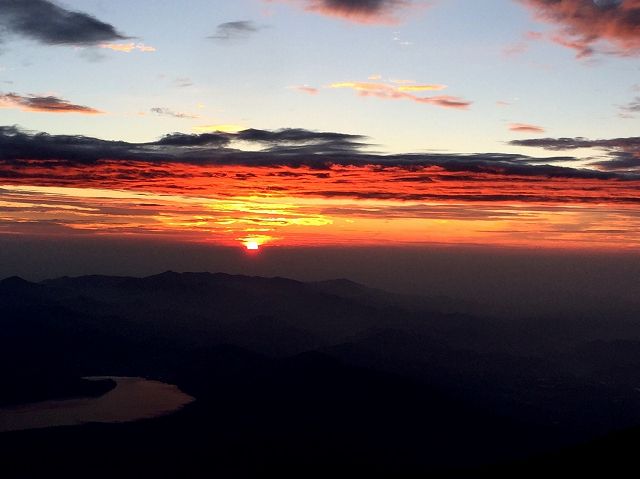 富士山の御来光